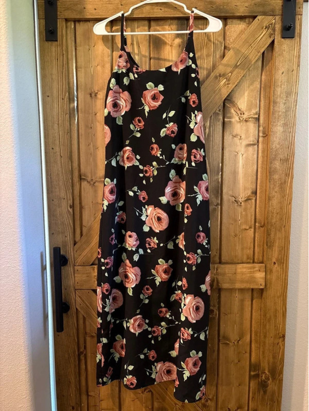 Jalate Rose Floral and Black Full Length dress